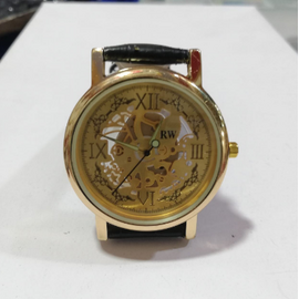 Gold Dial Men's Watch - Brown, 2 image