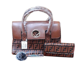 Brown Color Artificial Leather Shoulder Bag