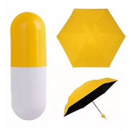 7" Mini Capsule Umbrella - Yellow, 3 image