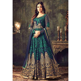 Unstiched Teel Georgette Gown For Women