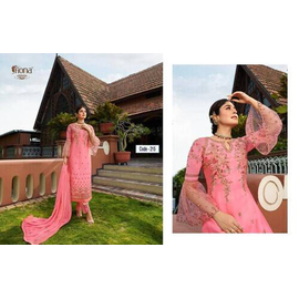 Unstitched Pink Georgette Salwar Kameez for Women