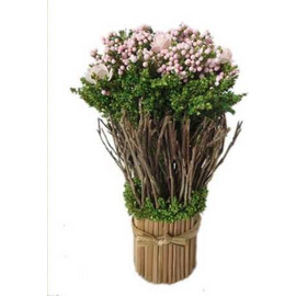 Ch Flowers & Moss Berry In Tw Hamboo Planter (TW/HM01) Ø20X30CM H