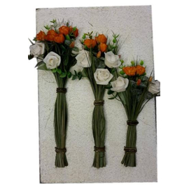 Mix Roses x3 Picture Frame (PIC/P/7) 24X7X35CM H