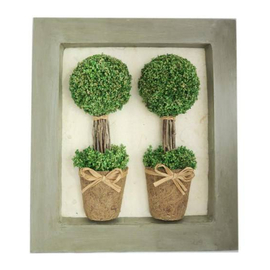 Two  Sg Hf Topiary In Pict Frame (BB/FRAM2) 32X6.5X36CM H