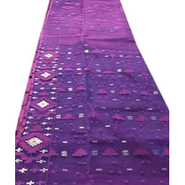 Purple Dhakai Jamdani Saree For Women
