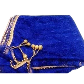 Blue Soft Net Saree For Women