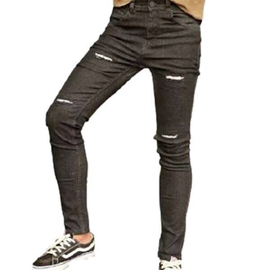 Gents Narrow Fit Jeans Pants-Black
