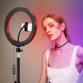 12" RGB LED Soft Ring Light with Tripod Stand for Photography Makeup YouTube Video Shooting Selfie, 2 image