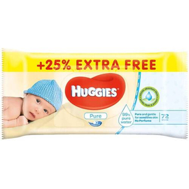 Huggies Pure Wipes-72+18 Pieces
