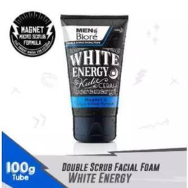 Mens Biore Facial Foam Face Wash White Energy for Men - 100g