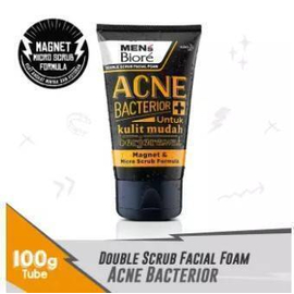 Mens Biore Facial Foam Acne Bacterior  Foam Face Wash for Men - 100g