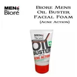 Mens Biore  Facial Foam Acne Action Face Wash for Men - 100g