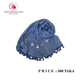 Slate Blue Cotton Hijab For Women