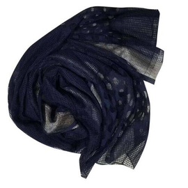 Navy Blue Cotton Hijab For Women