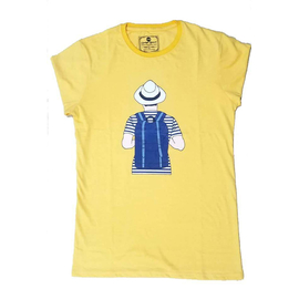 Yellow Cotton T-Shirt For Men