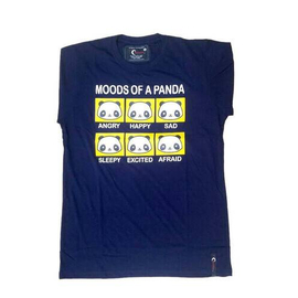 Blue Cotton T-Shirt For Men