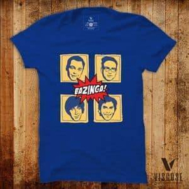 Peacock Blue Cotton T-Shirt For Men