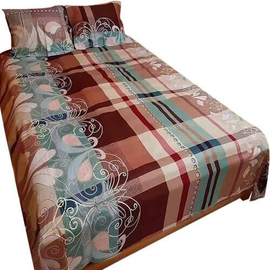 King Size Bed Sheet-Multicolor