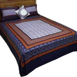 King Size Multicolor Printed Bed Sheet
