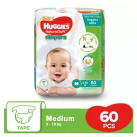 Huggies Ultra Belt Diaper Medium (M) 60 pcs (5-10 kg)