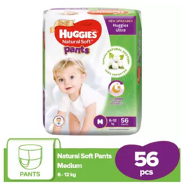 Huggies Ultra Pant Diaper Medium (M) 56 Pcs (6 - 12 Kg)