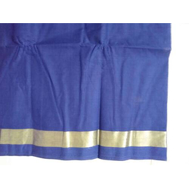 Blue Cotton Saree For Women, 3 image
