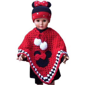 Red Baby Poncho Dress (5-6yrs)