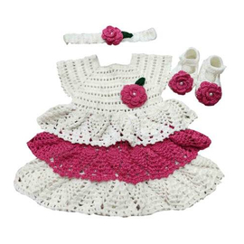 White & Pink Baby Dress