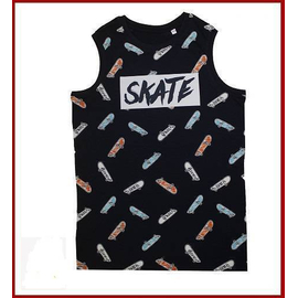 Boy's Navy Skate Print Megi T-Shirt