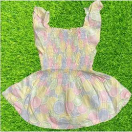 Multicolor Cotton Frock for Baby Girls
