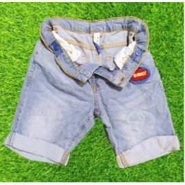 Sky Blue Jeans Shorts for Boys, 2 image