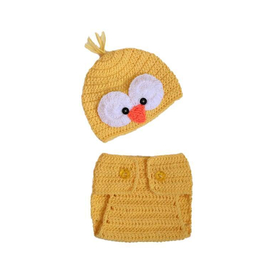 Handmade Baby Chick Costume (0-3 months)