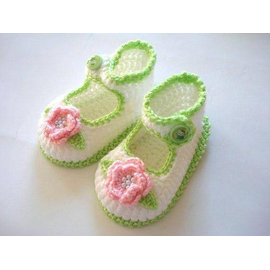 Parrot green Baby Shoes (0-6 months)