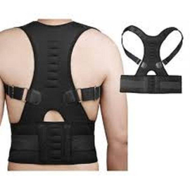 Real Doctors Sweat Belt Posture Brace Shoulder Back Support - Black
