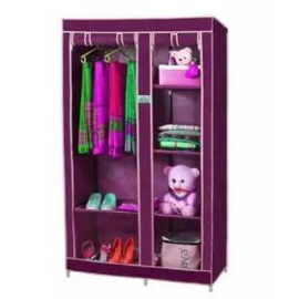 Wardrobe Clothes Storage Rack-Dark Purple