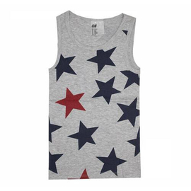 Grey Star Print Boys Megi T-Shirt