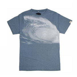 Sky Blue Ocean Print Adult Boys T-Shirt