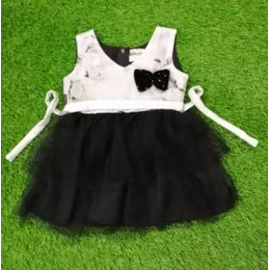 Black Net Party Frock for Baby(0-12mnths)