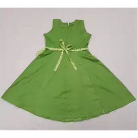 Cotton(Voil) Frock-Green(1-4Y), 3 image