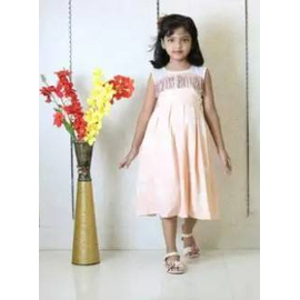 Girls Party Frock-Peach(3-4Y), 2 image