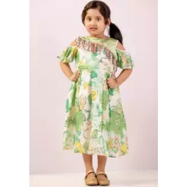 Green Party Frock(3-4Y)
