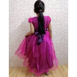 Magenta  Tissue Party Dress(11-14Y), 3 image