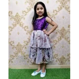 Purple Sequence Party Frock(7-10Y)