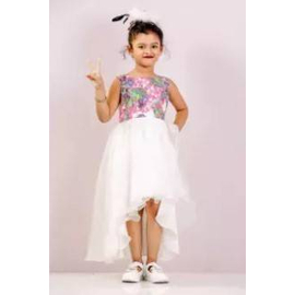 Tissue Party Dress-White(6-24mnths)