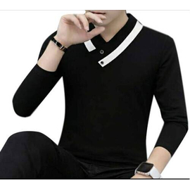 Black & White Full Sleeve Cotton T-shirt