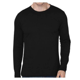 Black Full Sleeve Cotton T-shirt