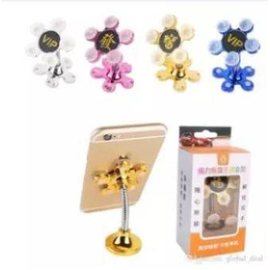 360 Degree Metal Flower Magic Suction Cup Mobile Phone Holder, 3 image