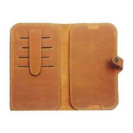 Deep Brown Leather Long Wallet For Men