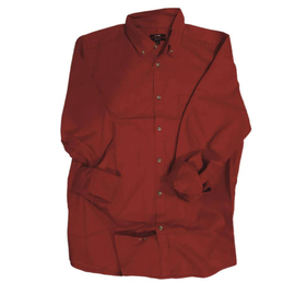 Men's Demin & Twill Shirt- Red, 2 image