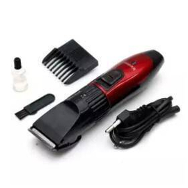 KM 730 Rechargeable Hair Trimmer - Red & Black, 2 image